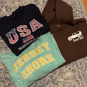 USA and Jersey Shore Sweatshirts Bundle
